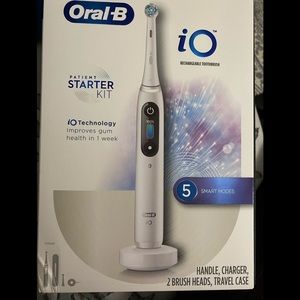 Oral-B iO rechargeable toothbrush.